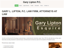 Tablet Screenshot of garyliptonlaw.com